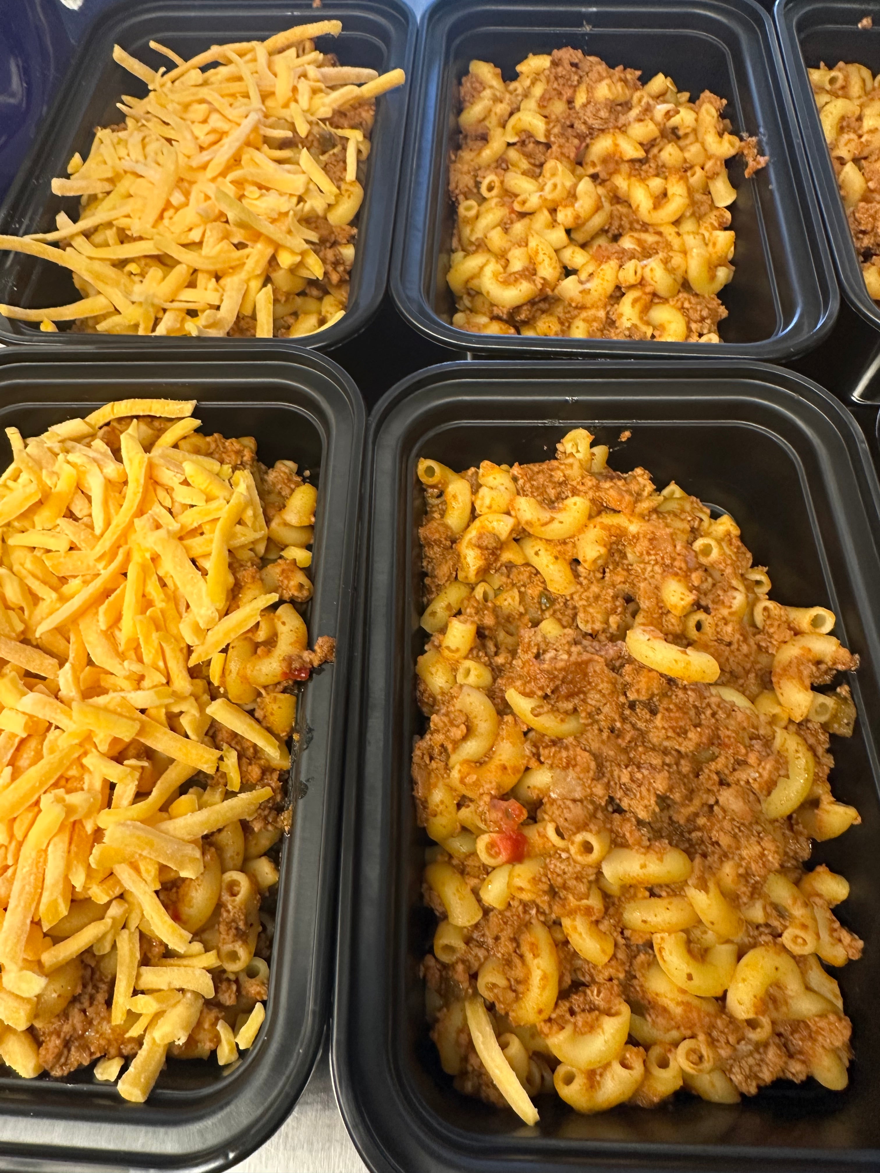 Individual Microwave Sloppy Joe Casserole