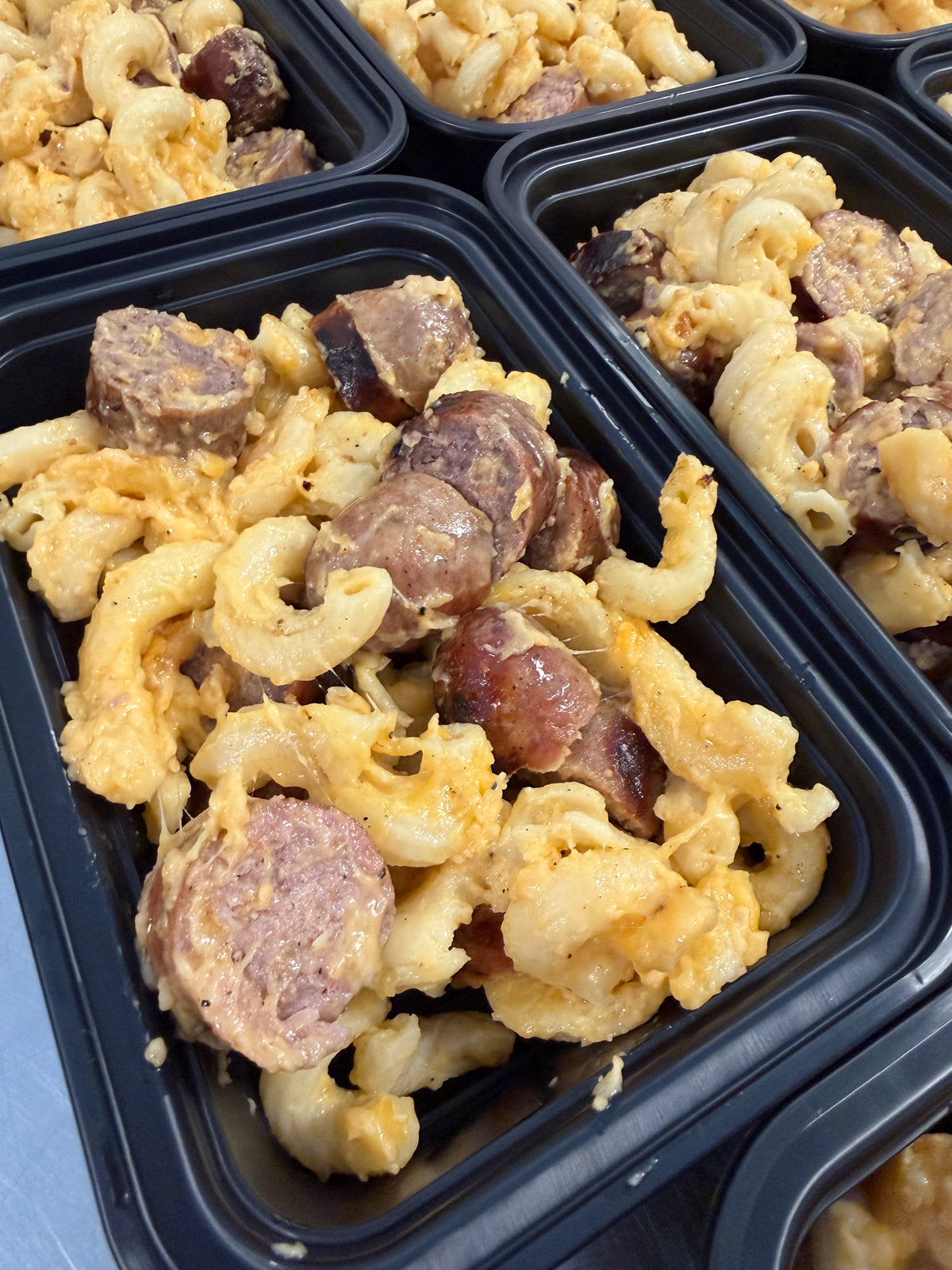 Individual Microwave Wells Farms Brats with Mac n Cheese