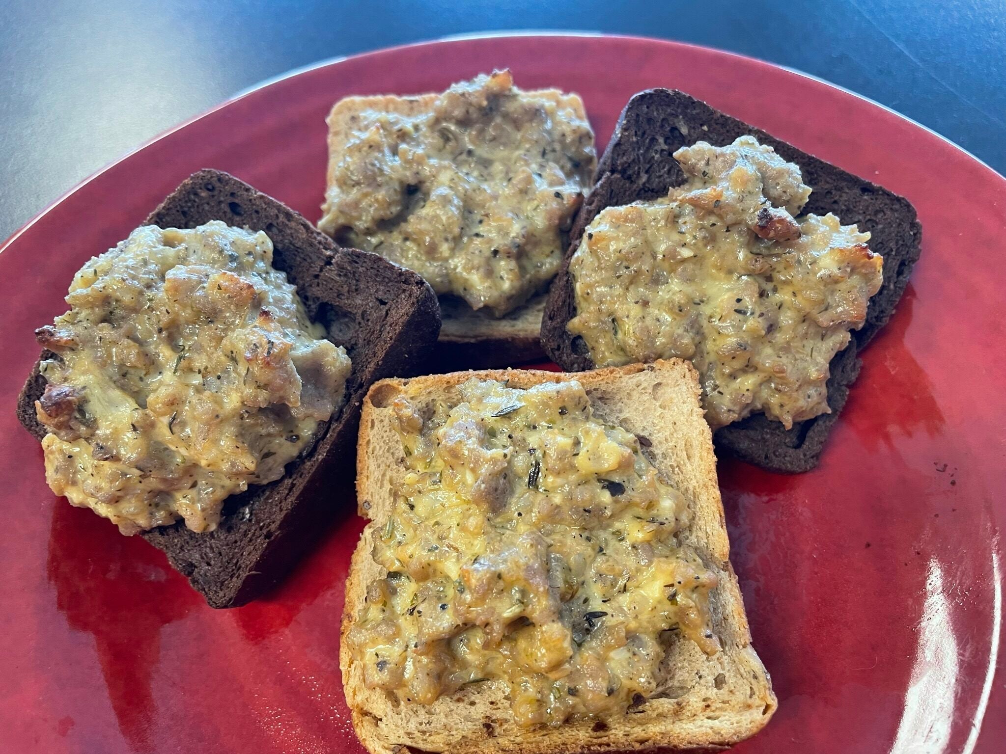 Cheesy Sausage Toasts