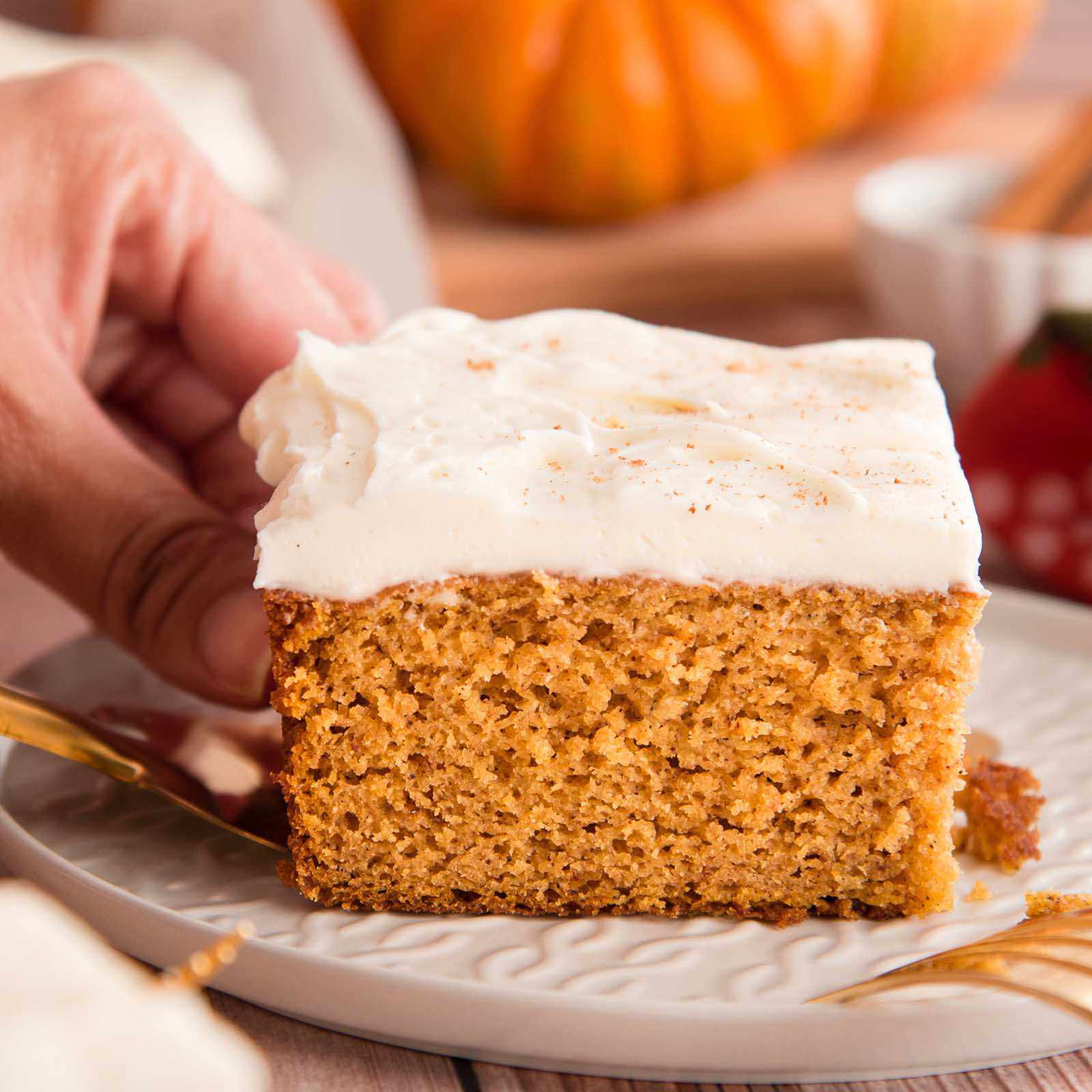 Fall Spice Cake with Cream Cheese Frosting
